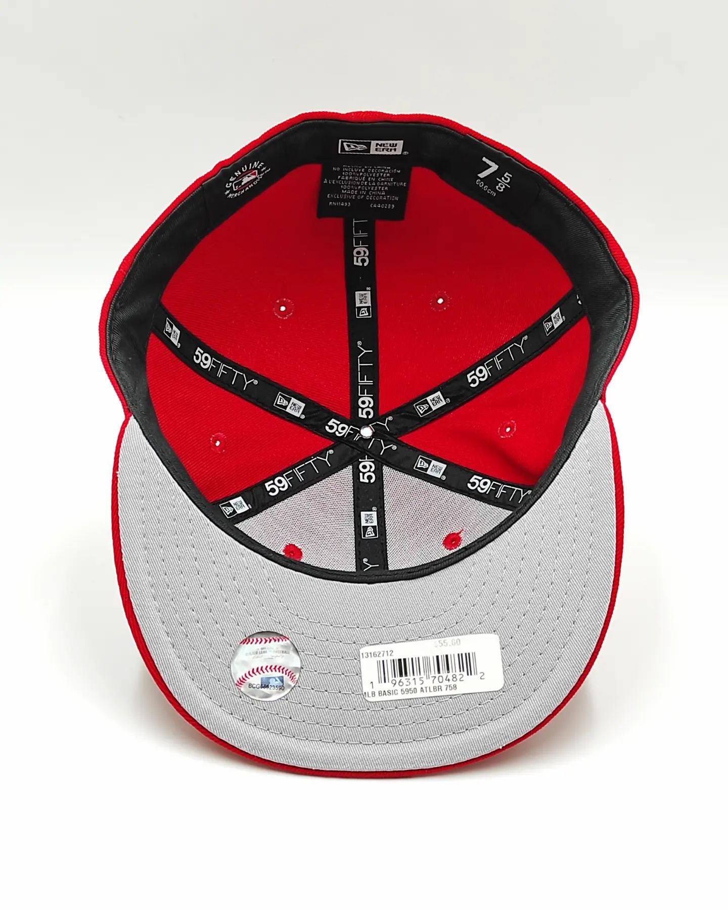 New Era 59fifty Bravos de Atlanta 150th Aniversario Side patch / Rojo blanco