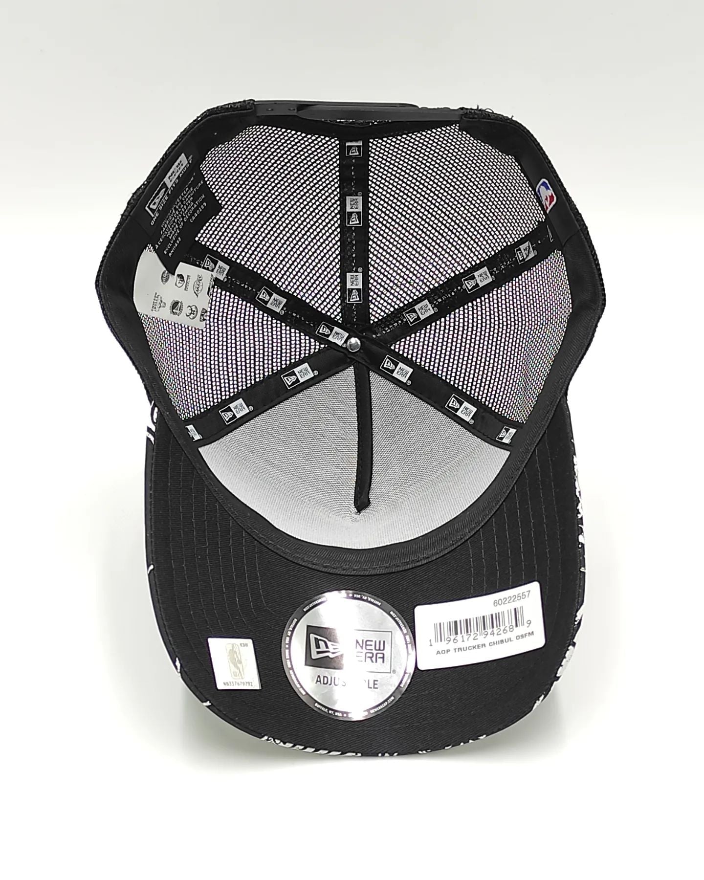 New Era ALL-OVER NBA trucker Black edition
