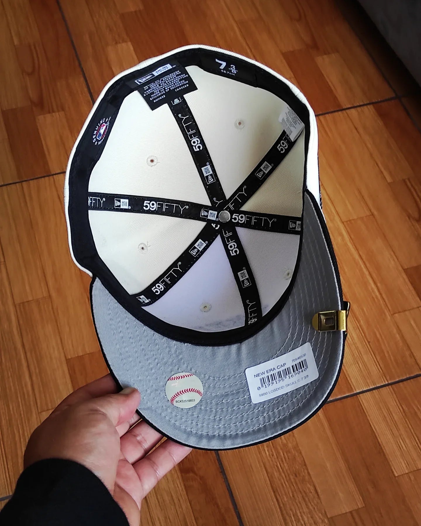 New Era Los Angeles Dodgers SKULL ๐ Chrome Black edition 59fifty fitted