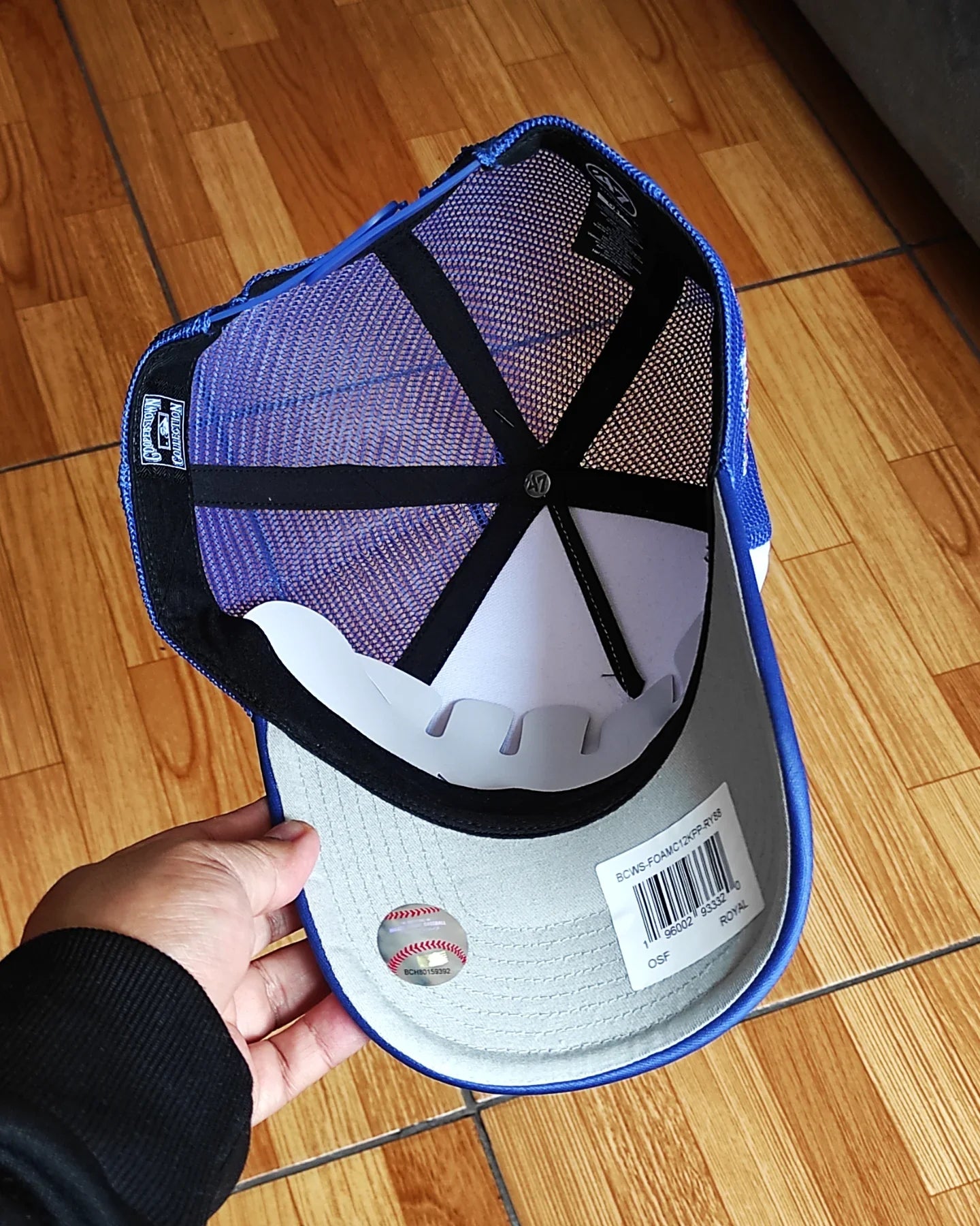 47Brand Los Angeles Dodgers white blue world series foam Trucker Snapback