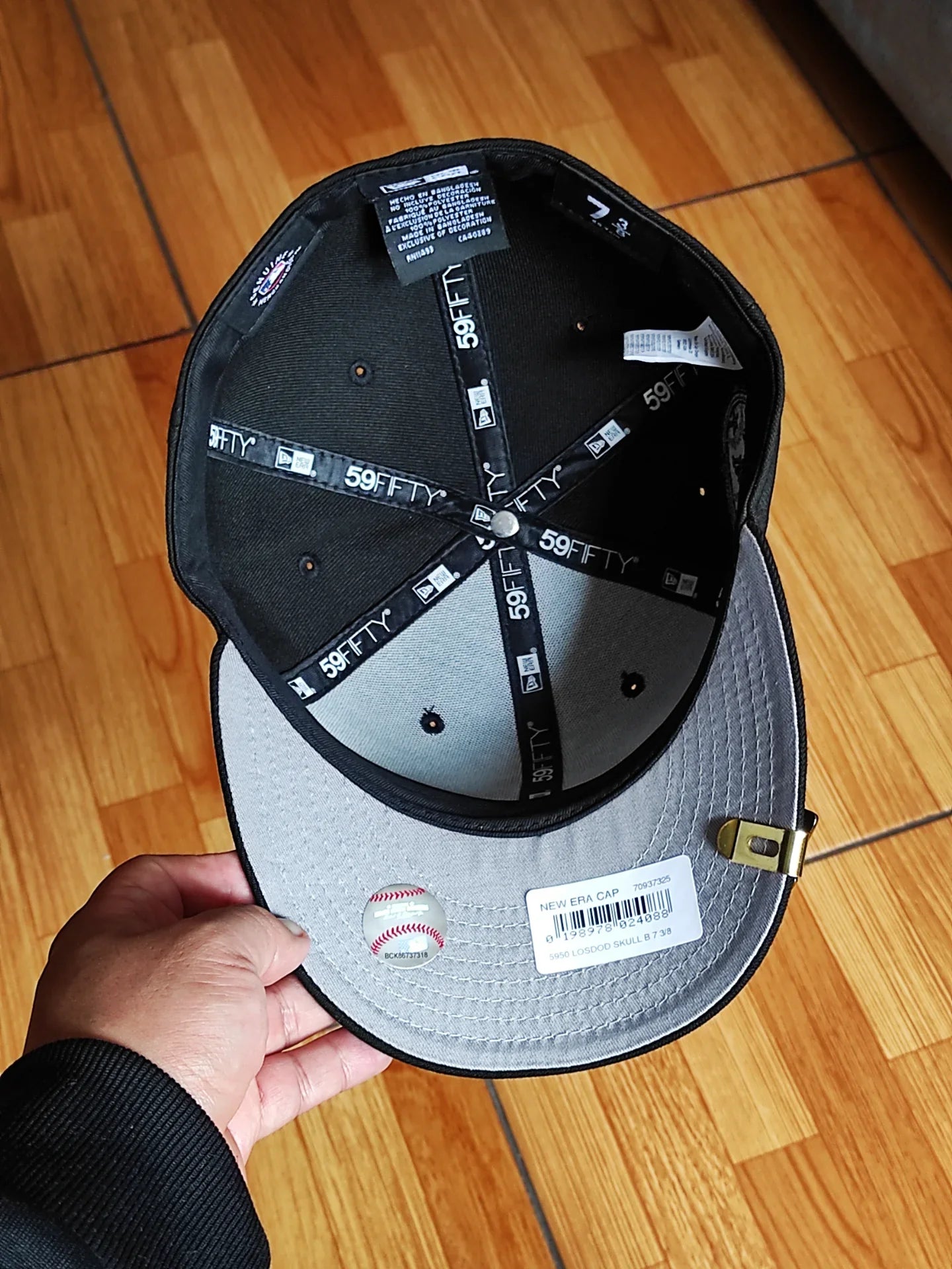 New Era Los Angeles Dodgers SKULL ๐ Chrome Black edition 59fifty fitted