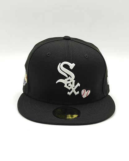 Chicago White Sox New Era Team Heart 59Fifty Fitted - Black, White, Red