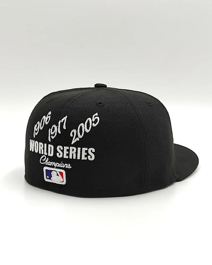 Chicago White Sox 3-Time Champions CROWN CHAMPS Exclusive New Era 59Fifty Fitted Hat - Black