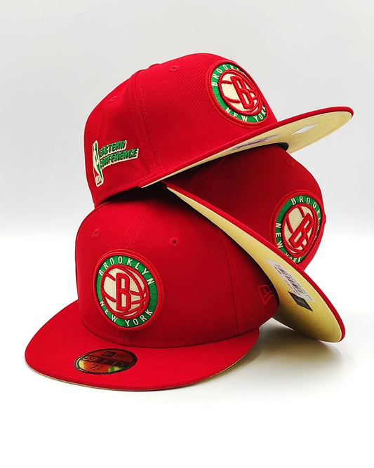 Gorra New Era 59fifty State Fruit Brooklyn Nets Eastern Conference - Roja