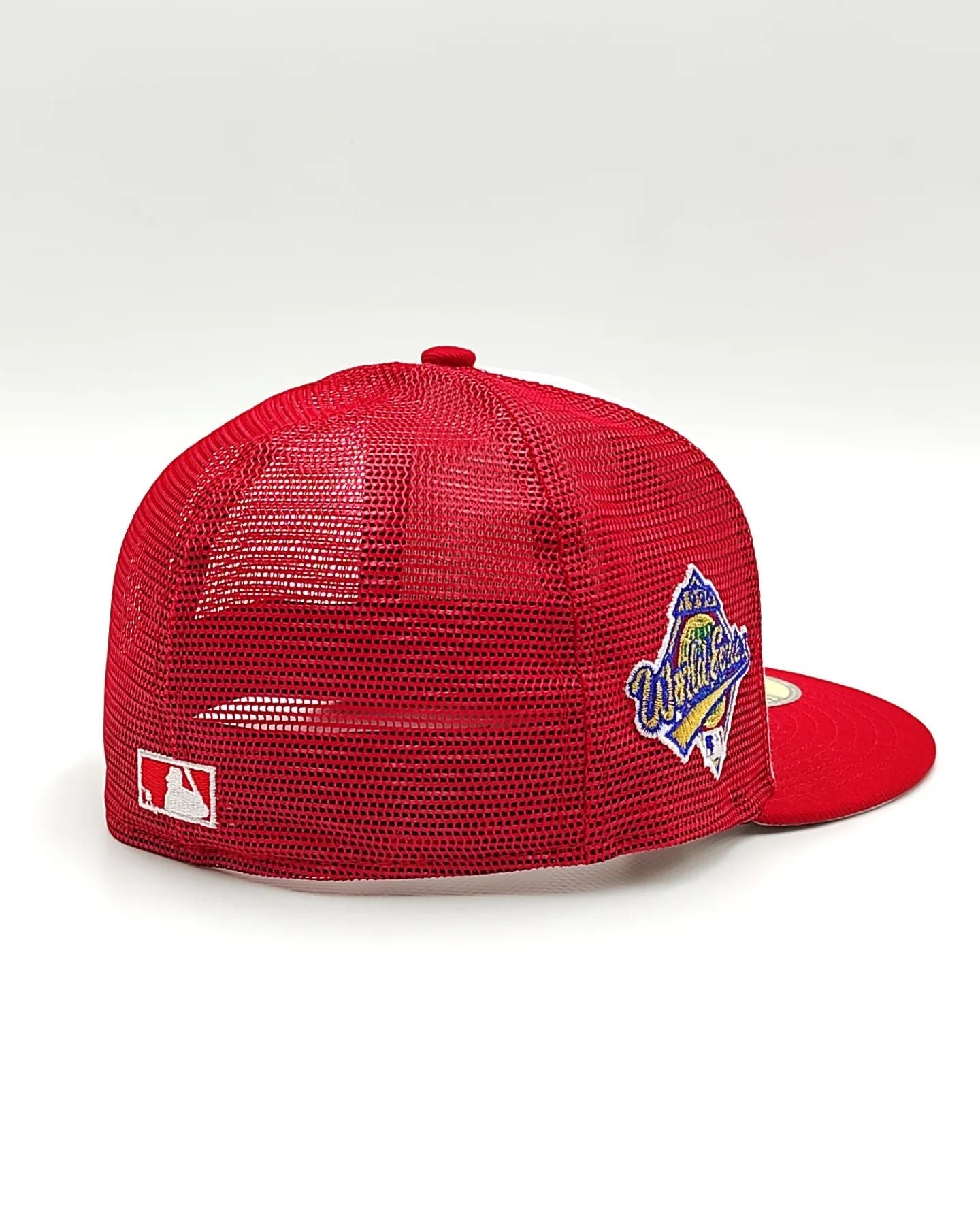New Era 59Fifty New York Yankees 1996 World Series Patch Trucker Rail Hat - BLanco, Rojo