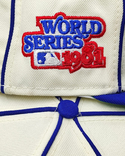 New era Exclusiva 59fifty old time Los Angeles Dodgers 1981 world series patch - blanco royal