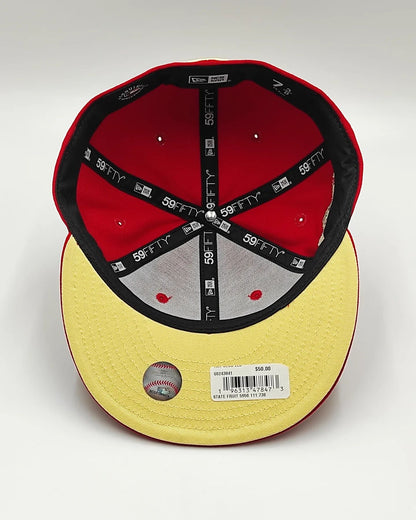 New Era 59fifty state fruit New York Yankees 1998 World series parche / roja