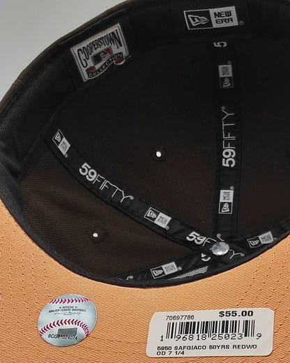 Exclusiva New Era 59Fifty Parks The Woods Oakland Athletics Battle of the Bay Patch Hat - Marron