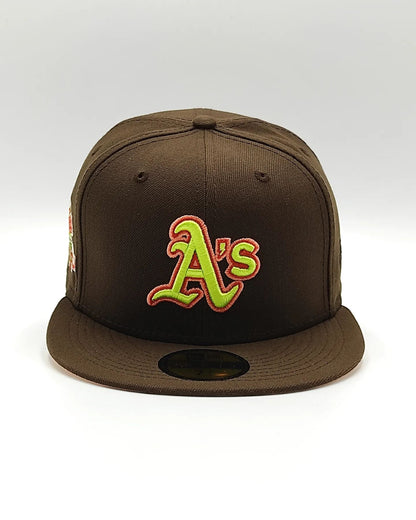 Exclusiva New Era 59Fifty Parks The Woods Oakland Athletics Battle of the Bay Patch Hat - Marron
