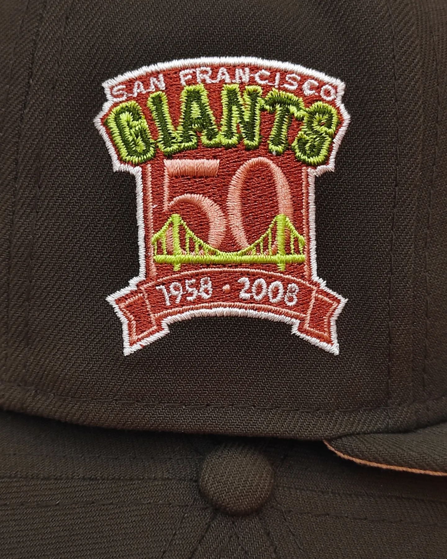 Exclusiva New Era 59Fifty Parks The Woods San Francisco Giants Battle of the Bay Patch Hat - Marron