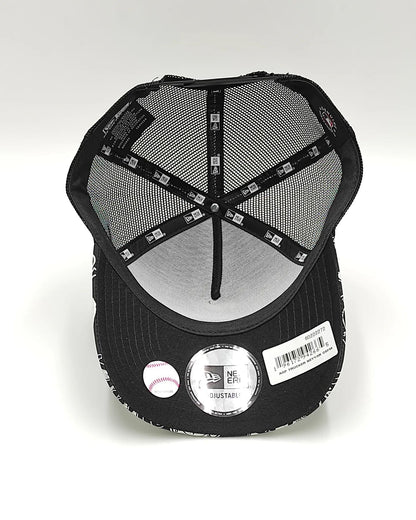 New Era ALL-OVER MLB trucker Black edition