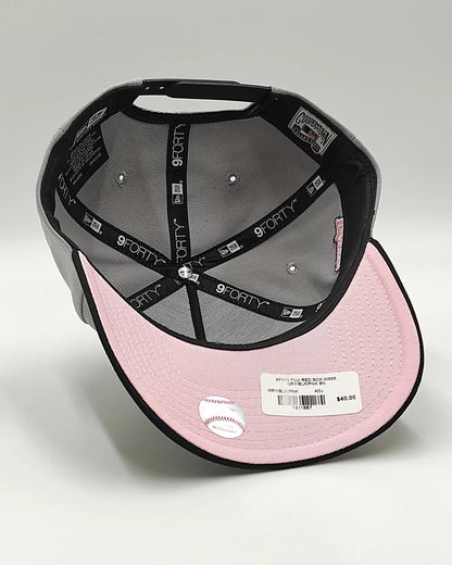 New Era 9Forty A-FRAME Fuji Boston Red Sox 1986 World Series Patch Snapback Hat / Gray Black Pink