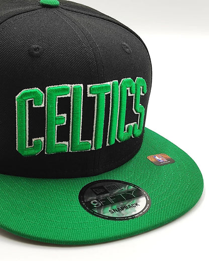 New Era Boston Celtics 9Fifty snapback Negro con Verde colección jersey