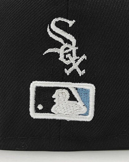 Chicago White Sox 2005 World Series BLOOM Exclusive New Era 59Fifty Fitted Hat - Black/Sky