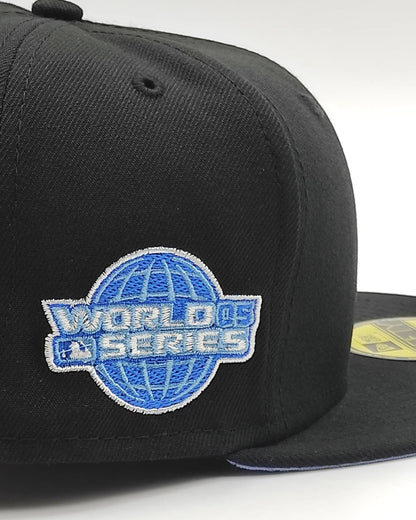 Chicago White Sox 2005 World Series BLOOM Exclusive New Era 59Fifty Fitted Hat - Black/Sky