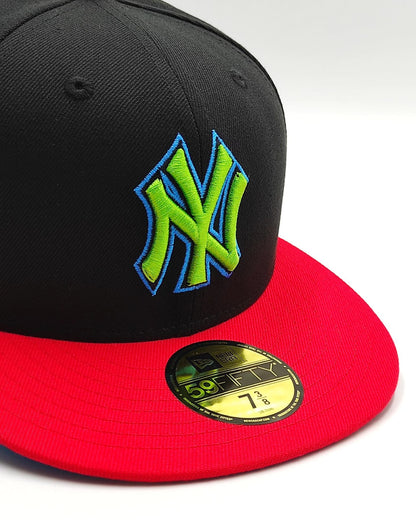 New Era 59Fifty Hat Weels New York Yankees 1999 world series patch hat - black infrared