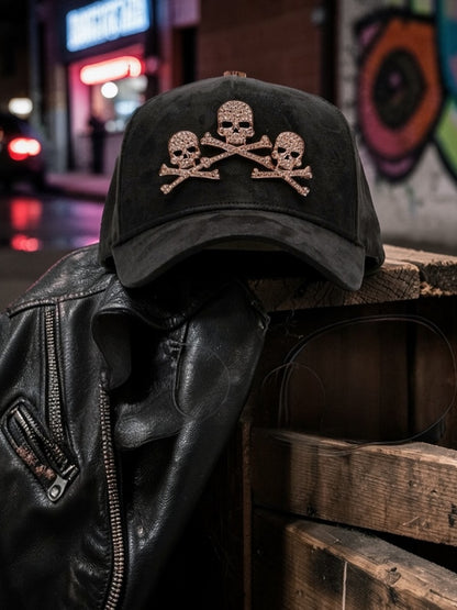 El Barbas Hats Rose Gold Skulls