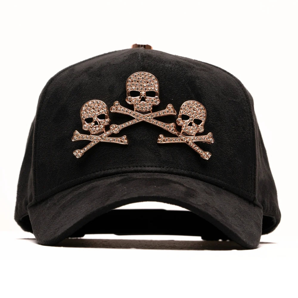 El Barbas Hats Rose Gold Skulls