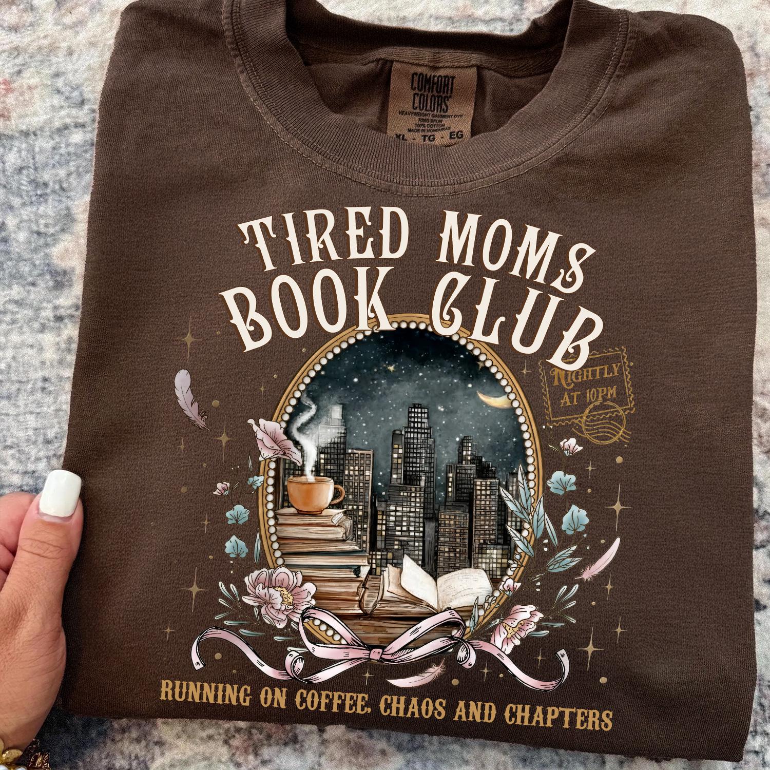 Tired Moms Book Club PNG