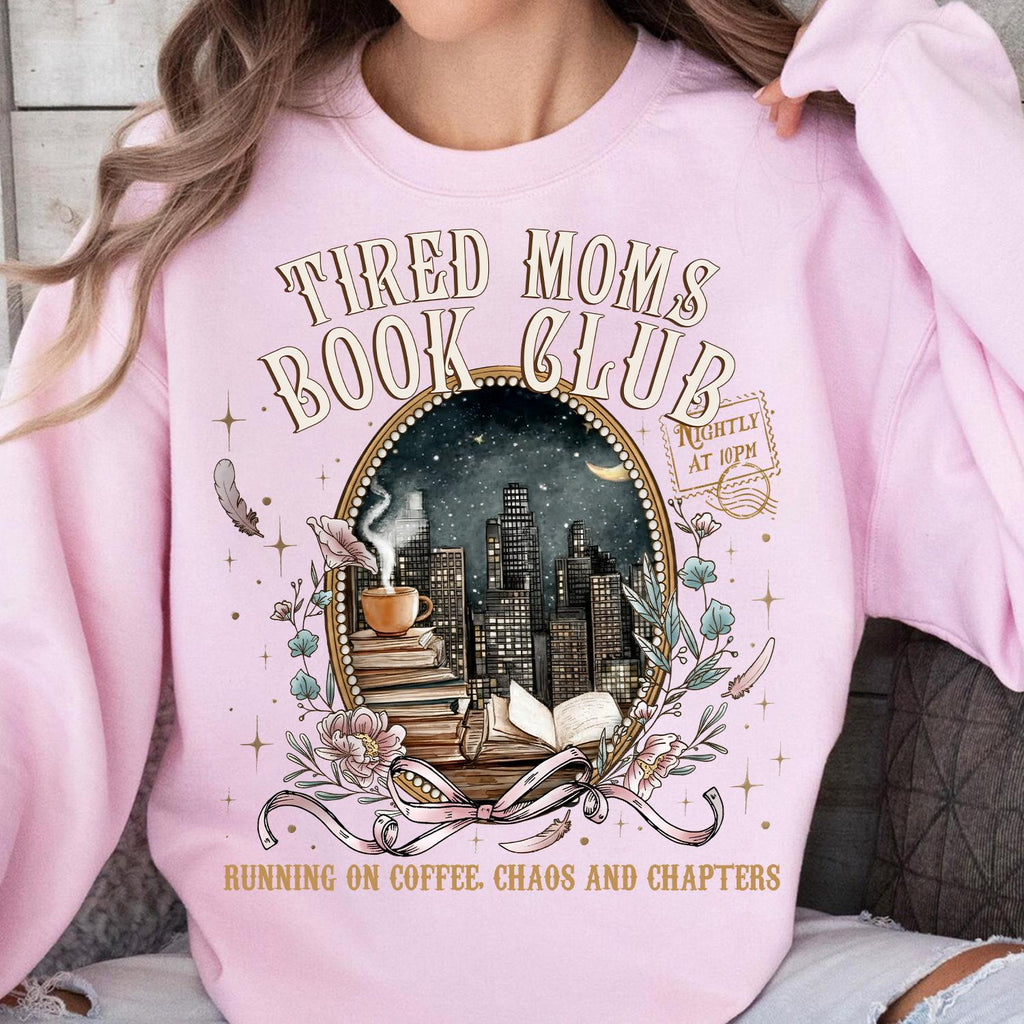 Tired Moms Book Club PNG