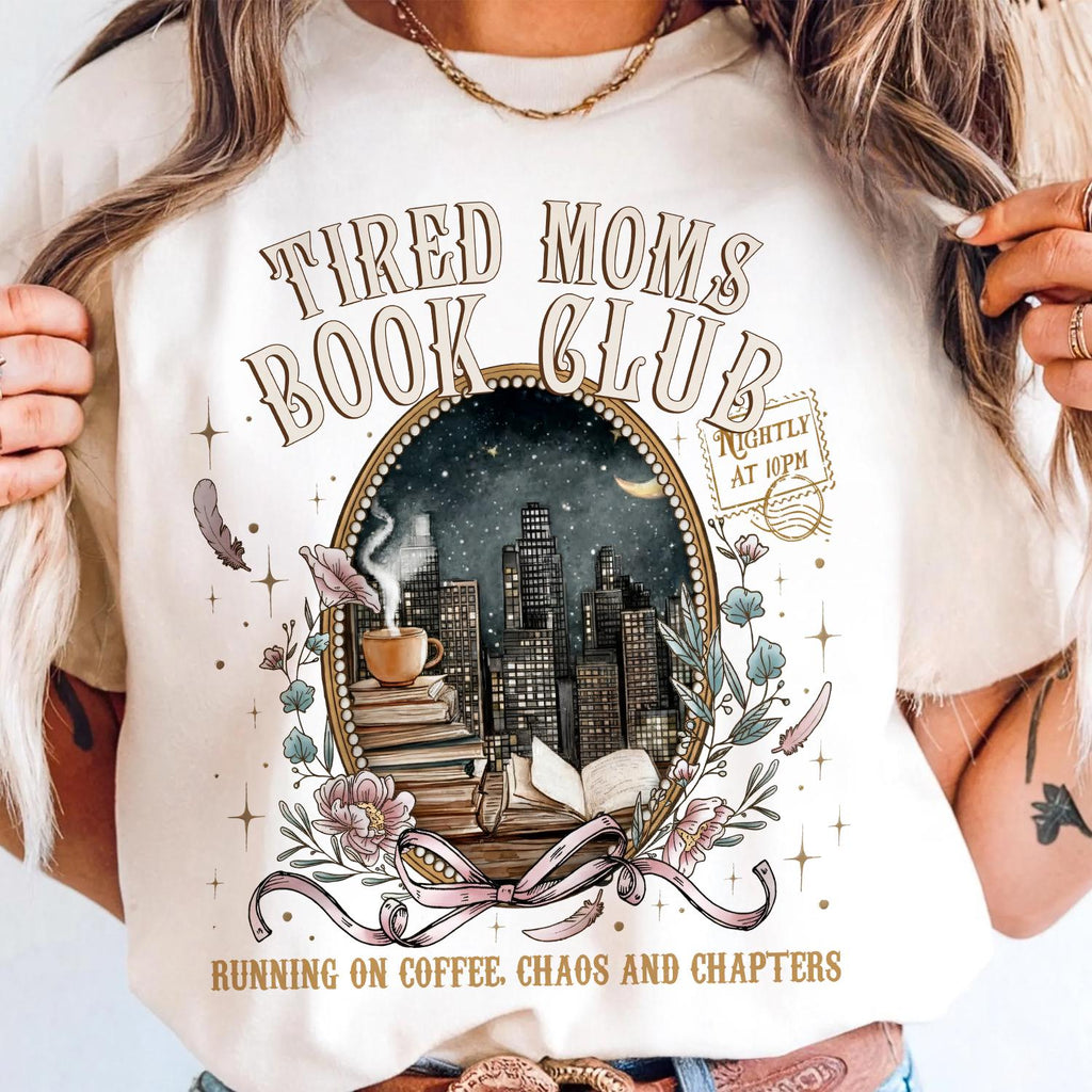 Tired Moms Book Club PNG