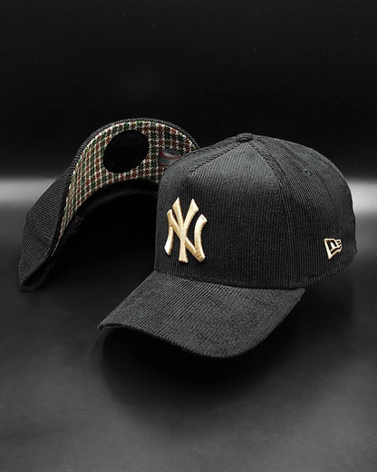 New Era New York Yankees "Corduroy Black" 9 Forty A-FRAME snapback