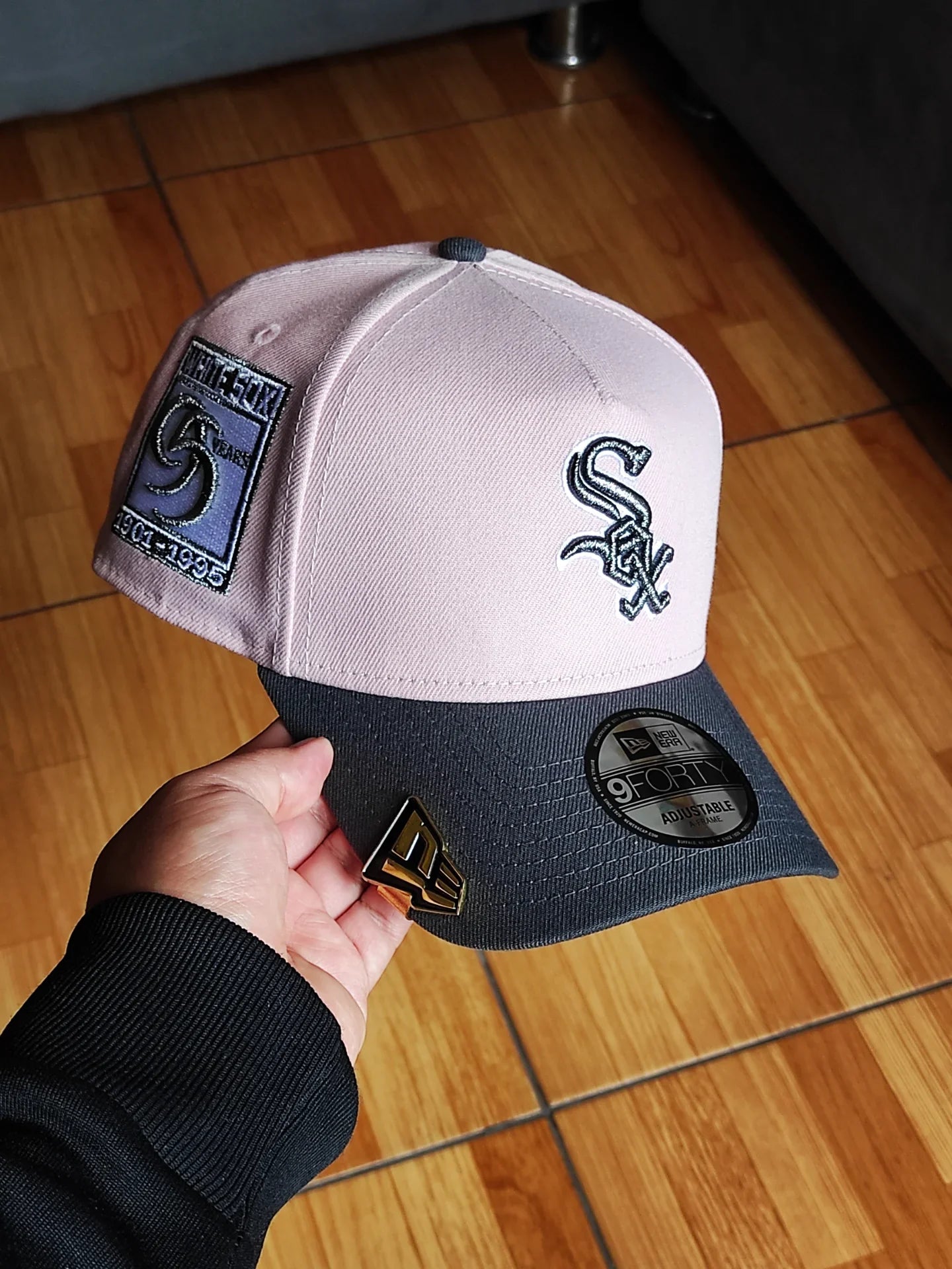 Chicago White Sox 95 Years Side Patch New Era A-Frame 9Forty Snapback