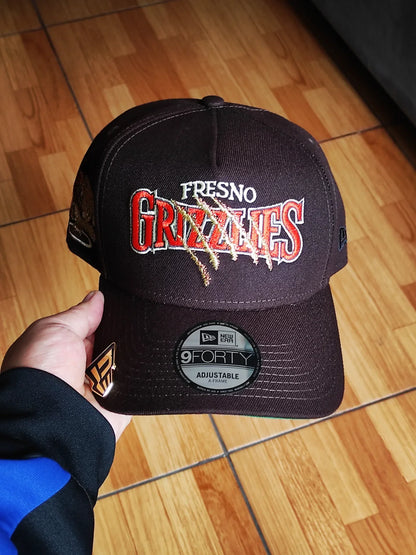 New Era Fresno Grizzlies Burnt Wood 9Forty A Frame Snapback