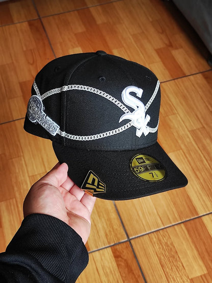 New Era White sox chain✨️ wrap black 59FIFTY Fitted