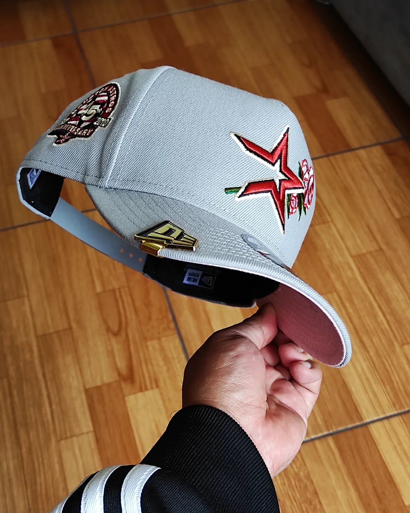 Houston Astros Rose PreCurvada 45th Anniversary New Era 9Fifty A-Frame Snapback