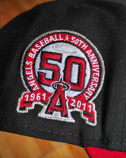 New Era Anaheim Angels 50th aniversario black Red 9 FIFTY Snapback