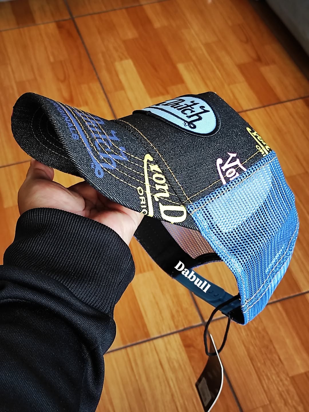 Gorra Con Dutch denim multilogo Trucker