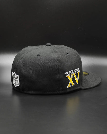 New Era Las Vegas Raiders super bowl xv black edition 59fifty fitted hat