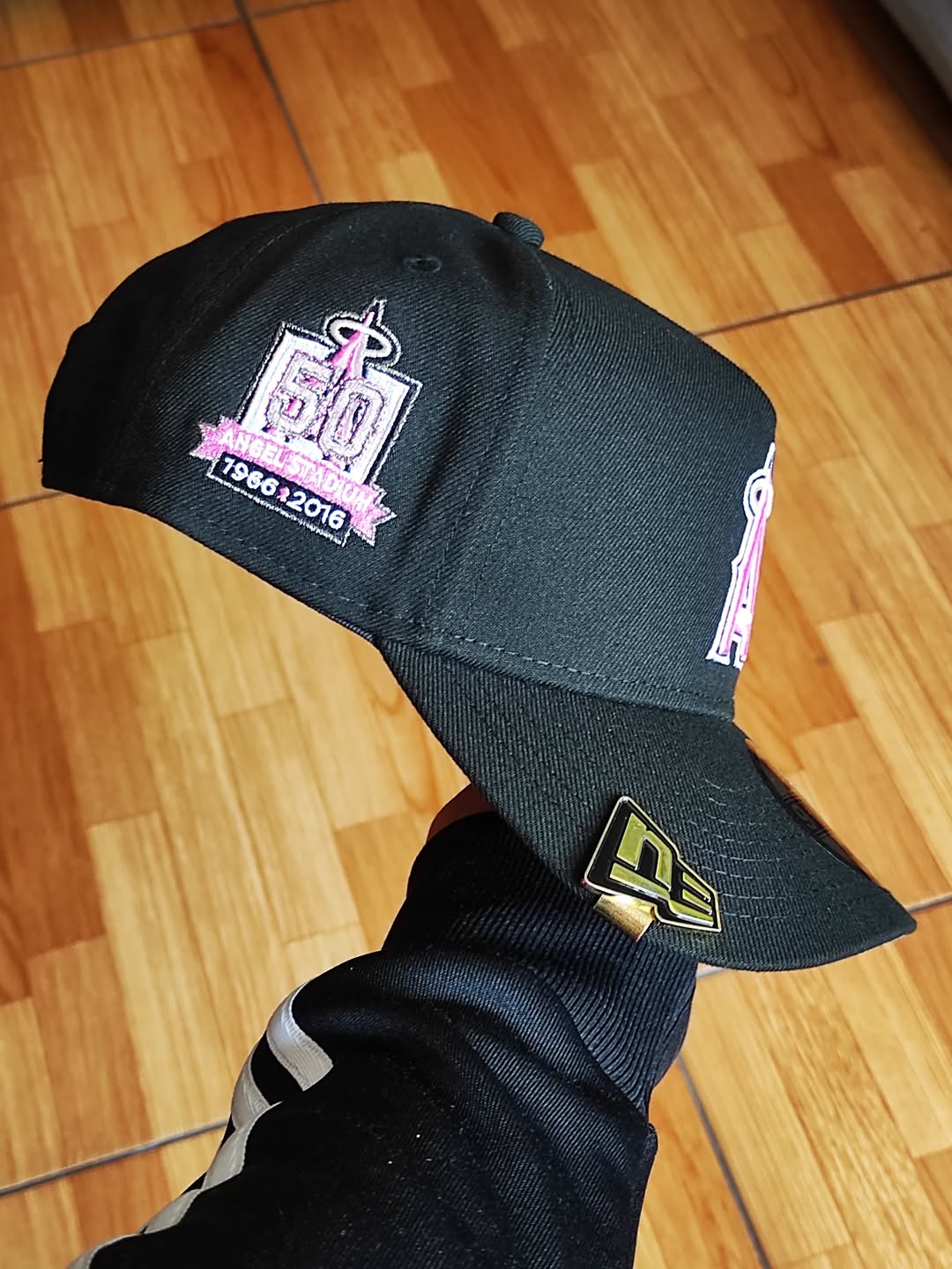 New Era Anaheim Angels 50th Anniversary Pink Edition 9Forty A Frame Snapback Hat