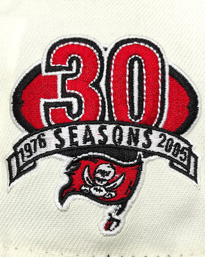 New Era Tampa Bay Buccaneers 30th Anniversary Cream Dome Edition 59Fifty Fitted Hat