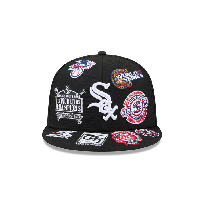 Black Chicago White Sox All Over Logo Gray Bottom 59FIFTY New Era Fitted
