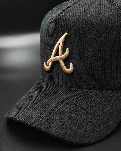 New Era Atlanta braves"Corduroy Black" 9 Forty A-FRAME snapback