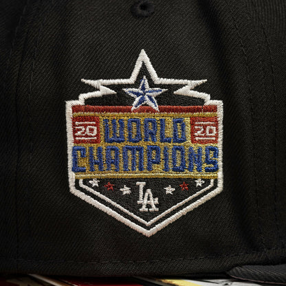 LOS ANGELES DODGERS MLB BLACK GRAPHITE TWO TONE PINK UV / NEW ERA 59FIFTY CAP