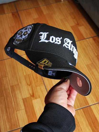 New Era Los Angeles Dodgers skull ☠️ Black  Edition 9Forty A Frame Snapback