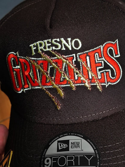 New Era Fresno Grizzlies Burnt Wood 9Forty A Frame Snapback