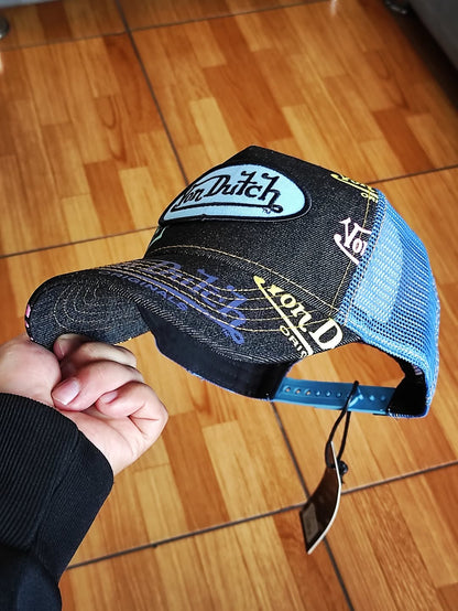 Gorra Con Dutch denim multilogo Trucker