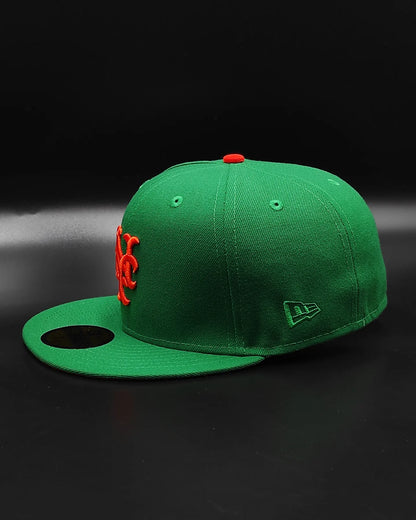 Green New York Mets Orange Bottom 1969 World Series Side Patch New Era 59Fifty Fitted