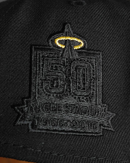 New Era Anaheim Angels Gold Black Classic 9Forty A Frame Snapback Hat
