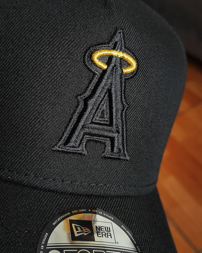 New Era Anaheim Angels Gold Black Classic 9Forty A Frame Snapback Hat