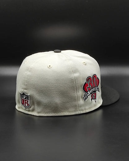New Era Tampa Bay Buccaneers 30th Anniversary Cream Dome Edition 59Fifty Fitted Hat