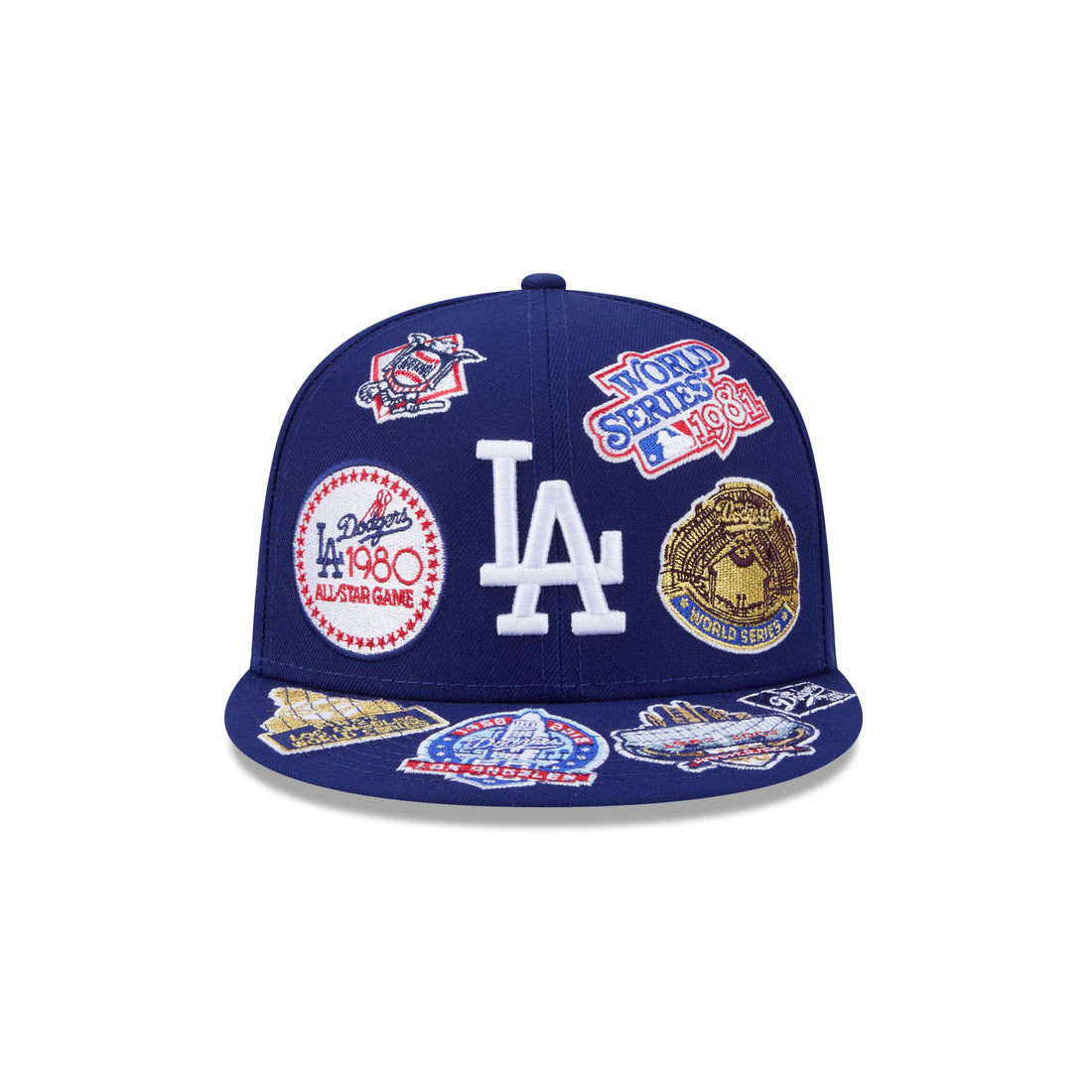 Royal Blue Los Angeles Dodgers All Over Logo Gray Bottom 59FIFTY New Era Fitted