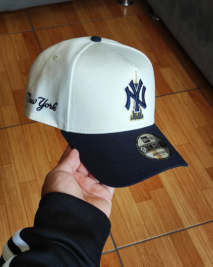New Era New York Yankees State two Tone Chrome Navy 9 FORTY A-FRAME