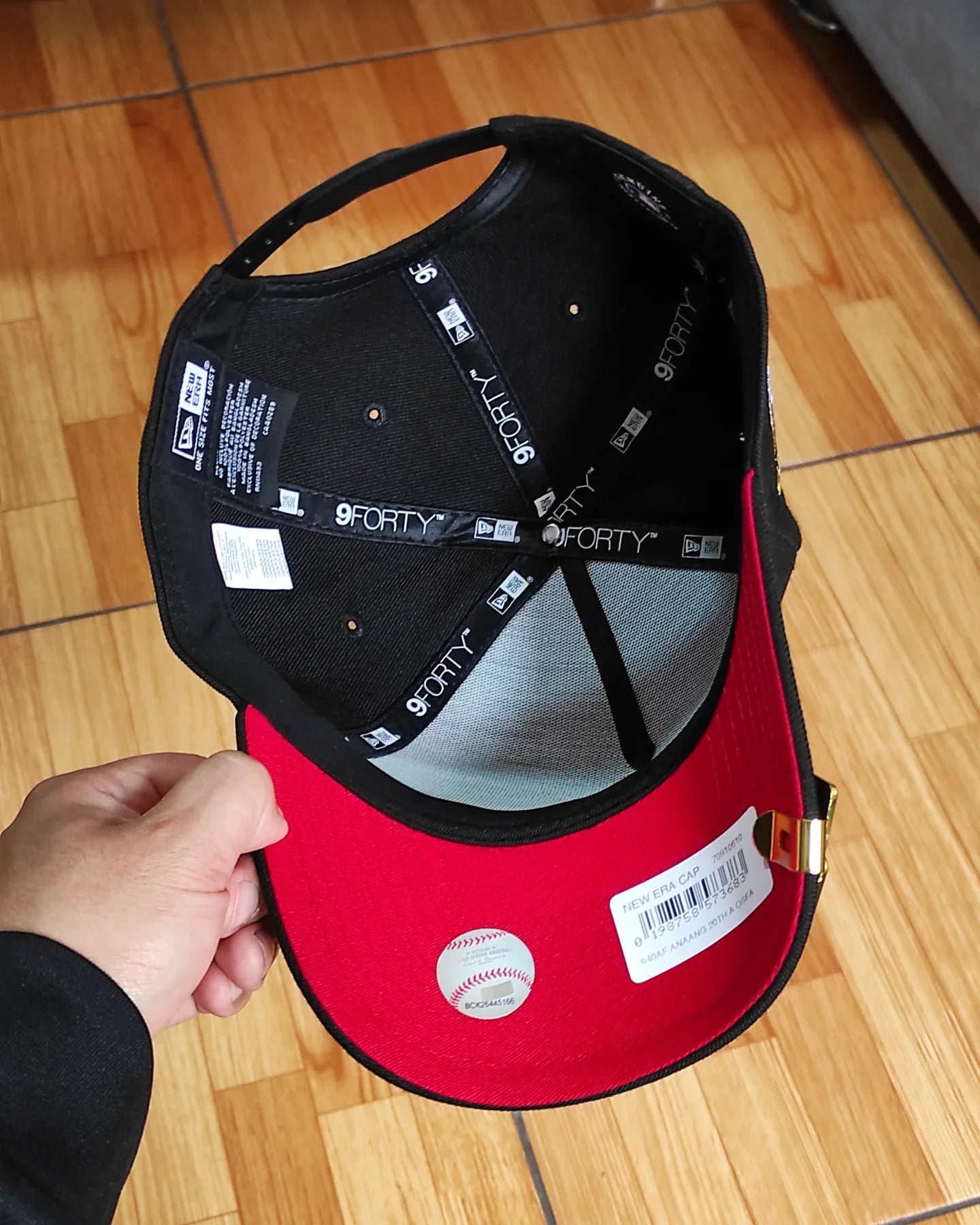 New Era Anaheim Angels world champions 20th aniversario black red  9forty a-frame snapback