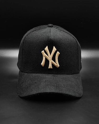 New Era New York Yankees "Corduroy Black" 9 Forty A-FRAME snapback