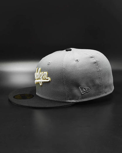 New Era Brooklyn Dodgers Black Visor Pink Bottom Ebbets Field Side Patch gray 59Fifty Fitted
